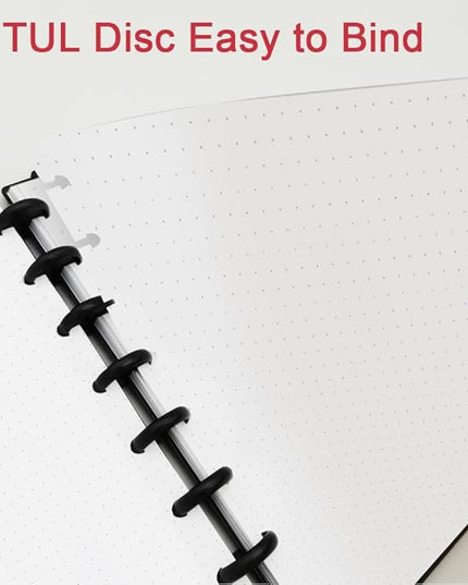 Junior Size TUL Discbound Dotted Refill Paper, 8-Disc Disbound Insert, 100 Sheets/200 Pages Dot Grid Paper, 100gsm White Paper, 5.8'' x 8.2''