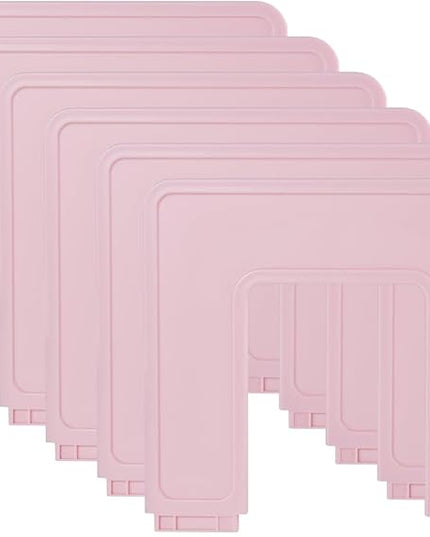 6 Pieces Upright Plates, Accessory Parts of Expandable File Folder Holder, Pink