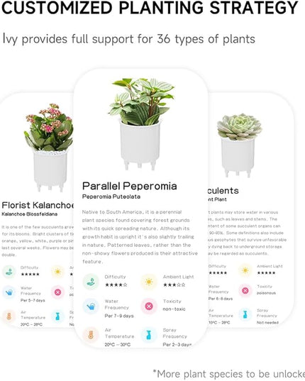 Intelligent Flower Pot, Electronic Bud, Maintenance Plant Assistant, Fun Interactive Flower Pot, Indoor Green Planting Monitoring, LCD Screen Display, Cell Phone APP Connection (Green)