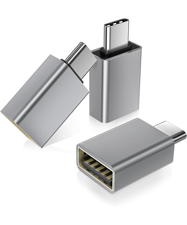Basesailor USB C to USB Adapter 3Pack,USBC Male to USBA 3.0 Female Adapter,Type C Thunderbolt 4 OTG Converter for Apple MacBook Pro,Mac Book,iPad,Microsoft Surface Go,Samsung Galaxy S25 S24,iPhone 17