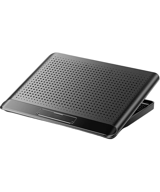 Laptop Cooling Pad – Aluminum Alloy 35x26x2.3cm | Adjustable Computer Cooler Support Quiet Laptop Stand with Fan | Keyboard Phone Tablet Book for Desk Home Workplace Dorm