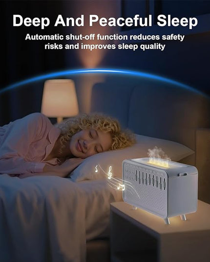 White Noise Night Light Humidifier, 3-in-1 White Noise Sound Machine Humidifier with 8 Ambient Sounds, Diffuser Sound Box Powered by USB, Sleep Sound Machine for Home Office, Timer