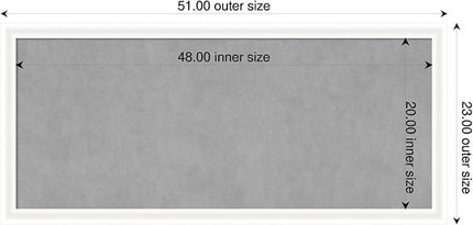 Amanti Art White Framed Magnetic Board 23x51 Oversize Vision Board for use with Magnets, 100% Metal Sheet to Display Items as Office Decor or for Home Organization in mudroom, Kitchen or Kids Room