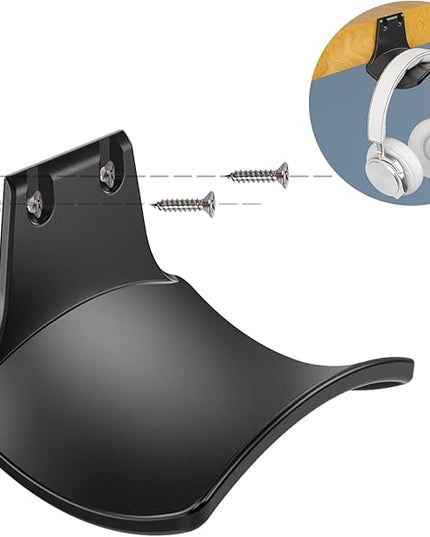 SIROLISA 2-Pack Never Fall Headphone Hooks Hanger Wall Mount, Headset Holder Stand for Universal Gaming Headset Airpods Max Sony Bose Beats, Strong Adhesive by Screws