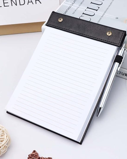 Mogoostry A5 Lined Planning Pads 5.9" x 8" Planner To Do List Memo Note Pads Screw Binding Writing Paperboard Notepad, 100 Sheets per Pack, Black
