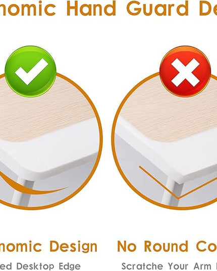 Amaredom Laptop Bed Desk Tray Bed Table, Foldable Portable Lap Desk Notebook Stand Reading Holder with Storage Drawer and Cup Holder for Eating Breakfast on Bed/Couch/Sofa-White Oak