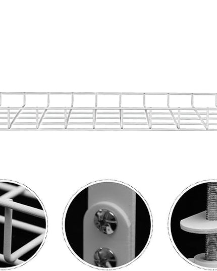 Under Desk Cable Management Tray Cord Organizer Rack 500Mm No-Drill Wire Storage Holder for Office Desk Power Cord Management