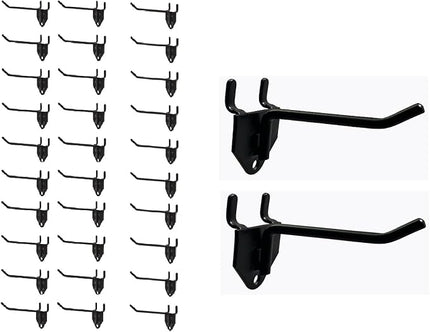 30 Packs 4" Long Metal Pegboard Hooks, Standard Hooks is Fit to Any Pegboard Panels