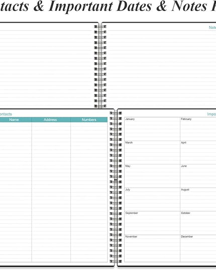 Daily Planner 2026 Full Page Per Day- 2026 Daily & Monthly Planner from January 2026 to December 2026, Day Planner 2026 with 12 Months Tabs, 8.5" x 11", Black