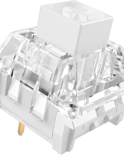 Kailh Box White Clicky Keyboard Switch,3-pin 45gf Pre-Lubed Dustproof Waterproof RGB SMD Key Switches for Mechanical Gaming Keyboard(White,90pcs)