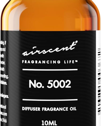AirScent Creed-Aventus-Inspired Diffuser Oil - No. 5002 Perfume Dupe - Premium Fragrance Oil Blend for Ultrasonic and Waterless Diffusers and Crafting - 10 ml, 0.34 fl oz Glass Bottle with Dropper