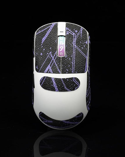 Gamer Mouse Grip Tape Sticker for VGN Dragonfly R1 Pro MAX VXE Non Slip Suck Sweat Pre Cut Easy Install Black Purple
