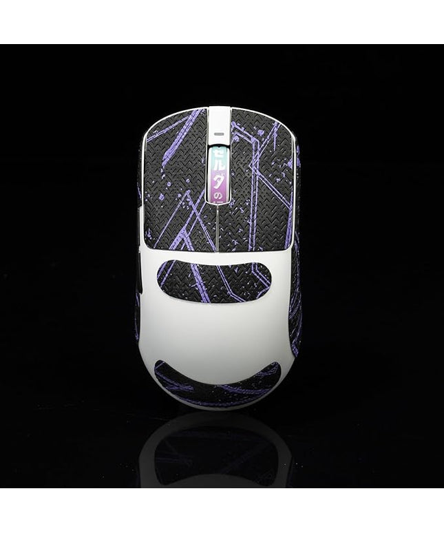 Gamer Mouse Grip Tape Sticker for VGN Dragonfly R1 Pro MAX VXE Non Slip Suck Sweat Pre Cut Easy Install Black Purple