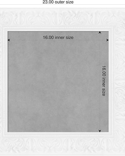 Amanti Art White Framed Magnetic Board 23x23 Small Vision Board for use with Magnets, 100% Metal Sheet to Display Items as Office Decor or for Home Organization in mudroom, Kitchen or Kids Room