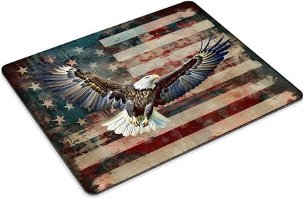 Square Mouse Pad Eagle and National Flag-7,Gaming Mouse Pads for Desk,Soft Computer Waterproof Non-Slip Mouse Mat