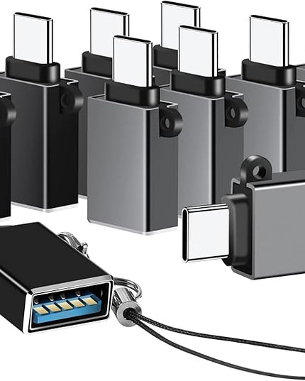 USBC to USB Adapter 10 Pack,USB C to USB A Adapter,Type C to USB Converter,USBC Adapters for iPhone 17 16 15,MacBook Pro,iPad,Samsung Galaxy S25 S24 S23