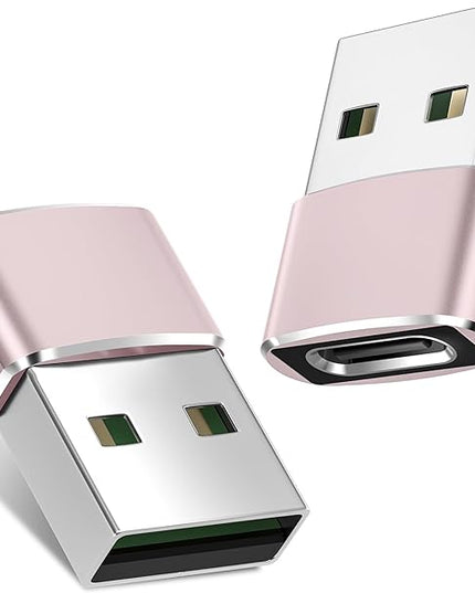 Basesailor USB to USB C Adapter 2 Pack,Type C Female to A Male Cable Converter for Apple Watch Ultra iWatch Series 7 8,iPhone 15 14 13 12 Pro Max Mini,AirPods,iPad 9 Air 4 5,Samsung Galaxy S20 S21 S22