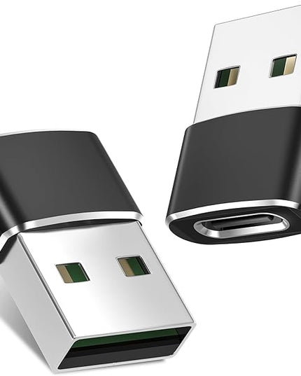 Basesailor for Samsung S25 Ultra USB to USB C Adapter 2Pack,Type C Female to A Male Power Adapter for iPhone 17 16 15 14 13 Mini Pro Max,CarPlay,Airpods,iPad Air 4 5,Galaxy S24 S23 Plus Ultra,Google 9
