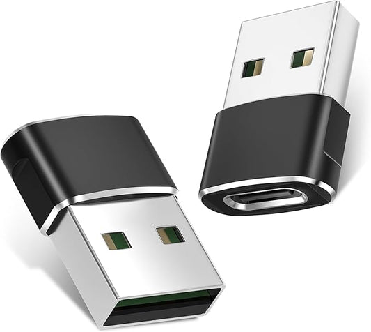 Basesailor for Samsung S25 Ultra USB to USB C Adapter 2Pack,Type C Female to A Male Power Adapter for iPhone 17 16 15 14 13 Mini Pro Max,CarPlay,Airpods,iPad Air 4 5,Galaxy S24 S23 Plus Ultra,Google 9