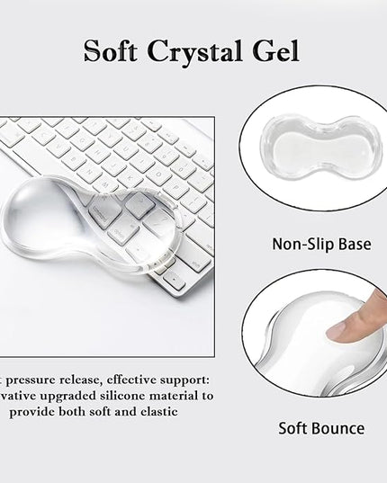 Mouse Wrist Rest Pad, 5.71" Ergonomic Cool Silicone Gel Wrist Support Pad for Effortless Typing & Pain Relief, Non-Slip Base Wrist Support Cushion for Gaming, Computers, Laptops, Office Use Green
