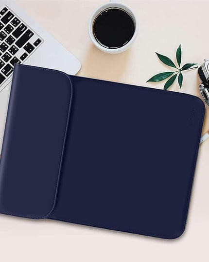 MOSISO Laptop Case 13 inch, 13 inch Laptop Sleeve Compatible with MacBook Air M4 M3 M2 M1 2025-2018 / Pro M2 M1 2025-2016, Faux Suede Leather Case with Small Bag, Navy Blue