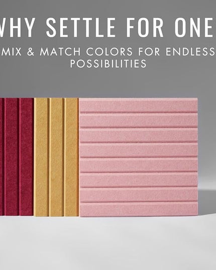 Large Bulletin Board 48"x36" - Office Wall Organizer to Replace your Old Cork Boards for Walls for Office Decor -12-pack Felt Wall Panels to Use in Home Office Decor, Classroom Decor (Mustard)