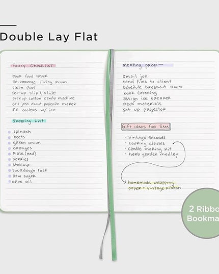 &And Per Se Lined Journal Notebook, 160 Pages, A5 5.7 x 8 inches College Ruled Thick Paper Notebook Journals for Writing, Hardcover Notebooks for Women Men Office School (1 Pack, Light Green)