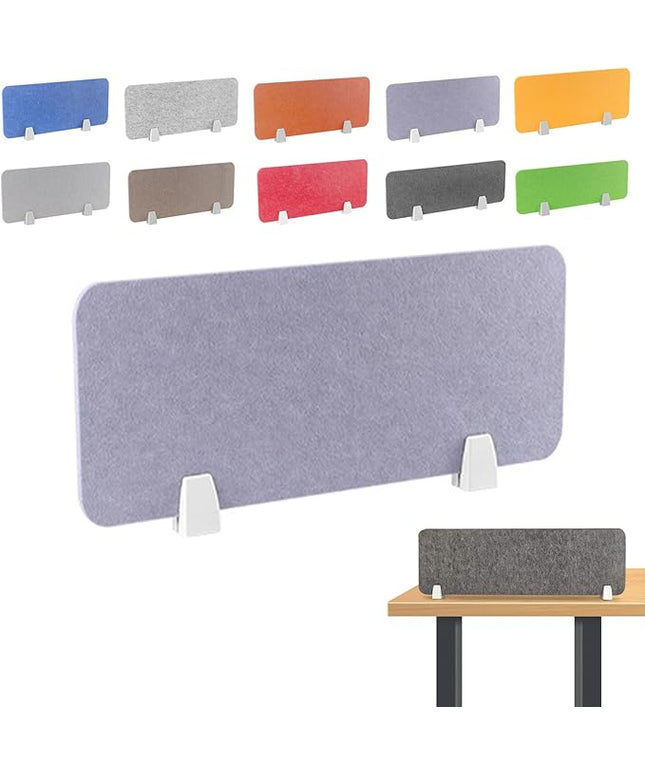 Felt-Covered Panels, soundproof Desk dividers, Removable Acoustic Desk partitions with Two Clips, Suitable for Installation as Privacy Screens in Offices, Studies, classrooms and librari E 11.8x23.6"