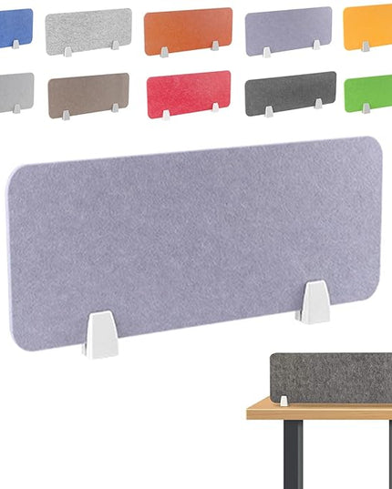 Felt-Covered Panels, soundproof Desk dividers, Removable Acoustic Desk partitions with Two Clips, Suitable for Installation as Privacy Screens in Offices, Studies, classrooms and Libraries. E 40x50cm
