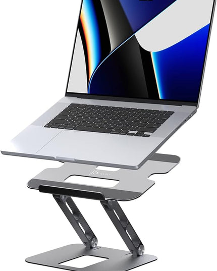 j5create Multi-Angle Aluminum Laptop Stand, Ergonomic Notebook Riser, Suitable for MacBook, Dell, HP, Lenovo, Fits Most laptops up to 16" (JTS127)