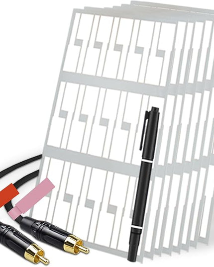 Charging Cable Label Tags, Electrical ID Wire Cords Marker, White Color 240pcs, Write and Print, Waterproof, for Computer, Ethernet, Speaker and Phone Wire Management Sticker