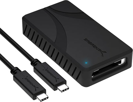 SABRENT USB4 CFexpress Type B Card Reader – 40Gbps Transfer Speed, Aluminum Alloy Body, Detachable USB-C Cable, Silicone Sleeve, OTG Support – Compatible with Cameras, Laptops, and Cages (CR-U4XB)