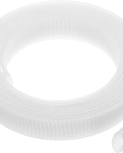 uxcell Expandable Sleeving,1 3/16-inch 10ft Cable Sleeve, Clear
