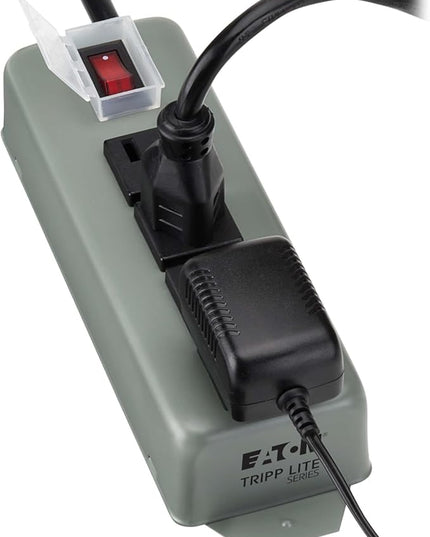 Eaton Tripp Lite series 4-Outlet Heavy Duty Power Strip, Metal, Mountable (Wall Mount & Under Desk), 6ft Extension Cord, On/Off Switch Cover, Industrial Garage Shop Work Bench Applications (UL603CB-6)