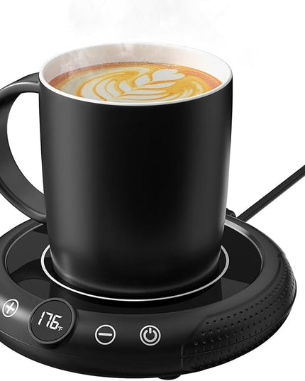 Coffee Mug Warmer with Mug Set - Cup Warmer for Desk Auto Shut Off, Smart Electric Beverage Heater for Coffee, Tea, Water, Milk and Coco, 8 Temperature Settings & 1-12H Timer, Gifts for Coffee Lovers
