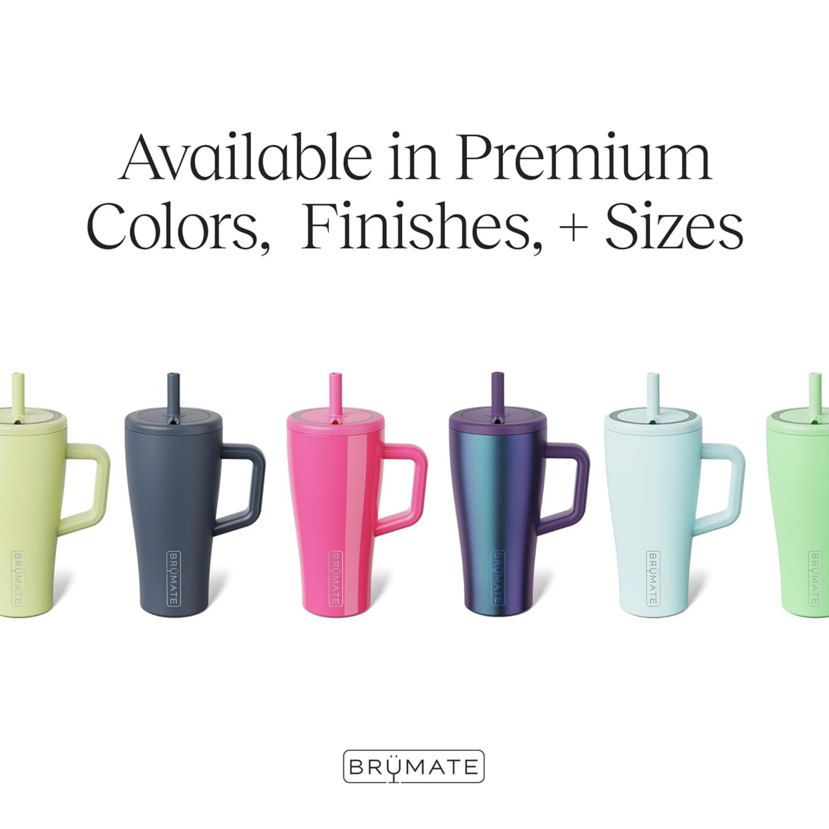 BrüMate Era 40 oz Tumbler with Handle and Straw | 100% Leakproof Insulated Water Bottle Tumbler with Lid and Flexible SoftSip Straw | Made of Stainless Steel | Cup Holder Friendly | 40oz (Pineapple)