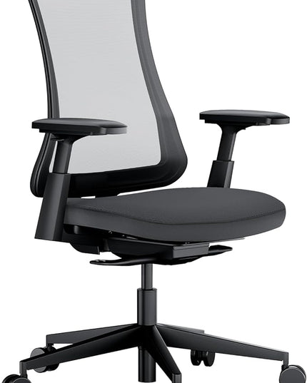 ProtoArc Ergonomic Office Chair - Flexer Computer Chair, Foam Cushion Sliding Seat, Breathable Mesh from Wintex, 125° Reclining Swivel Desk Chairs for Home, Office & Study - Black