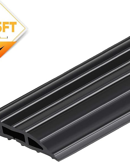 AGPTEK Heavy Duty Floor Cable Cover Cable Protector, 6.5 Ft Floor Cord Protector 3 Channels Floor Cord Cover (Mid Channel 0.62") Contains Cords, Cables and Wires, Good for Office, Home, or Outdoor