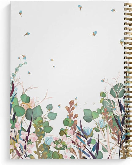 Softcover Wonderfully Made 8.5" x 11" Religious Spiral Notebook/Journal, 120 College Ruled Pages, Durable Gloss Laminated Cover, Gold Wire-o Spiral. Made in the USA