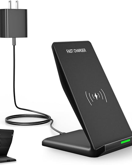 Fast Wireless Charger for Samsung, Wireless Charging Stand Desk Phone Charger Stand with PD 20W USB C Plug Adapter for Samsung Galaxy S24 Ultra S24+ S23 S22 S21 S20, Pixel 8 7 Pro, iPhone 17 16 15 14