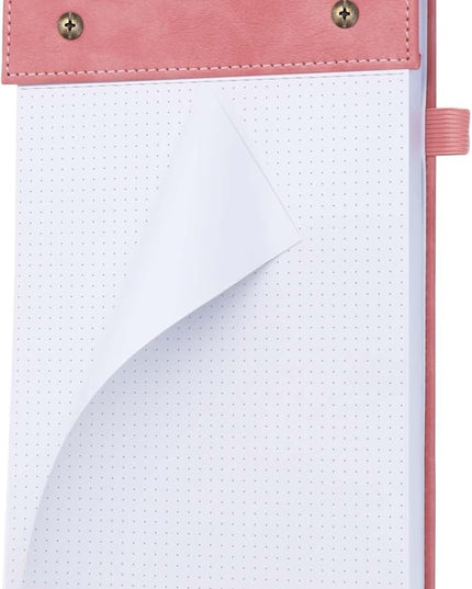 Mogoostry A5 Dot Planning Pads 5.9" x 8" Planner To Do List Memo Note Pads Screw Binding Writing Paperboard Notepad, 100 Sheets per Pack, Pink