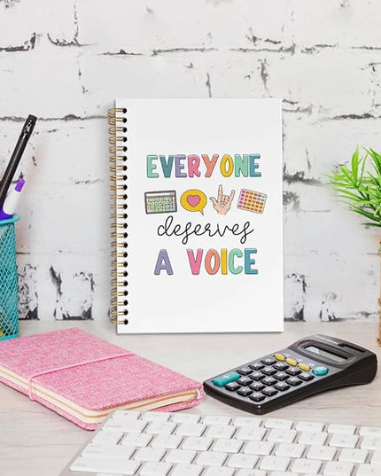 dvhdajed Everyone Deserves a Voice Mental Health Journaling Notebooks, Therapy Therapist Journal Spiral Notebook for Women, Mental Health Pathologist Office School Supplies Gifts, 5.5x8.3 In