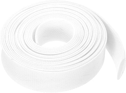 uxcell Expandable Sleeving, 1 1/2-inch 25ft Cable Sleeve, White