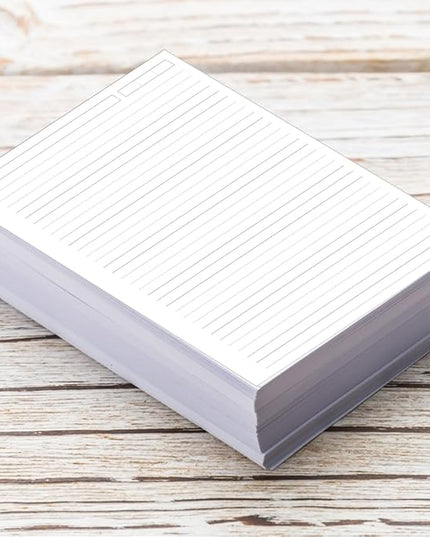 Unpunched Lined Refill Paper - A5 Loose Leaf Paper for Ring Binder/Discbound Notebook Planner Inserts, 100 Sheets/200 Pages,100gsm Ruled White Pages, 5.8" x 8.25”