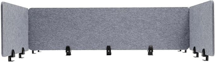 2 Pack Acoustic Desk Divider 59 x 16 Inch No Drilling Clamp-On Privacy Shields Panel Freestanding Desk Divider Desktop Sound Proof Dividers for Office Libraries School Student Desks