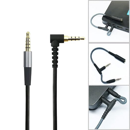 NewFantasia Replacement Audio Cable 3.5mm 5 Pole Male Compatible with SteelSeries Arctis Nova 1, 1X, Pro, 7, 7X, 1P Gaming Headset 1.3meters/4.3feet