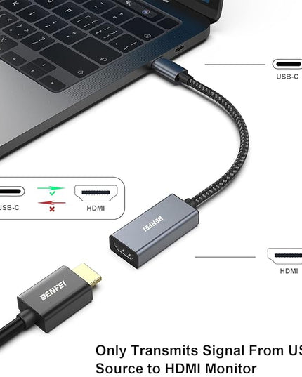 BENFEI 5 Pack USB C to HDMI Adapter 4K@60Hz, USB Type-C to HDMI Adapter [Thunderbolt 3/4/5 Compatible] with iPhone 15 Pro/Max, MacBook Pro/Air 2023, iPad Pro, iMac, S23, XPS 17, Surface Book