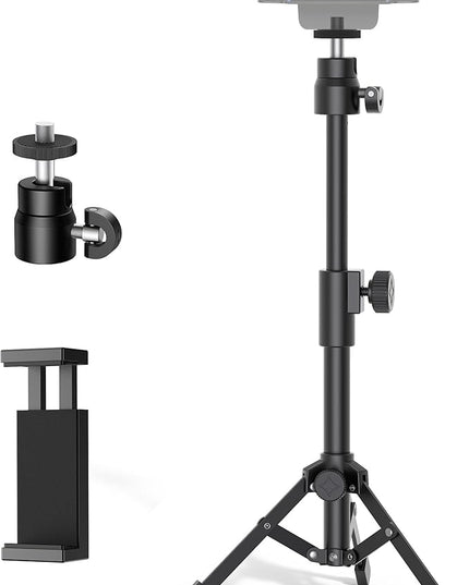 InnoGear Webcam Tripod, Extendable Webcam Stand for Desk Camera Stand Mount with Phone Holder for Webcam C922 C930e C920S C920 C615 C960 C920x BRIO 4K NexiGo N60, Right Light, GoPro with 1/4" Thread