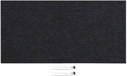 VERSARE SoundSorb Desktop Privacy Panels | Noise Dampening Modesty Panels for Desks | Edge Clip Mounts | PET Material | 48" x 24" Black Panels with Edge Clips
