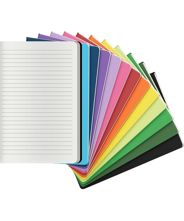 12 PCS Colorful Notebook Journals Bulk, Lined Paper, College Ruled, 60 Pages, 5.5"x8.3", A5 Size, Travel Journal Set for Travelers, Students and Office, Writing Diary Subject Notebooks Planner